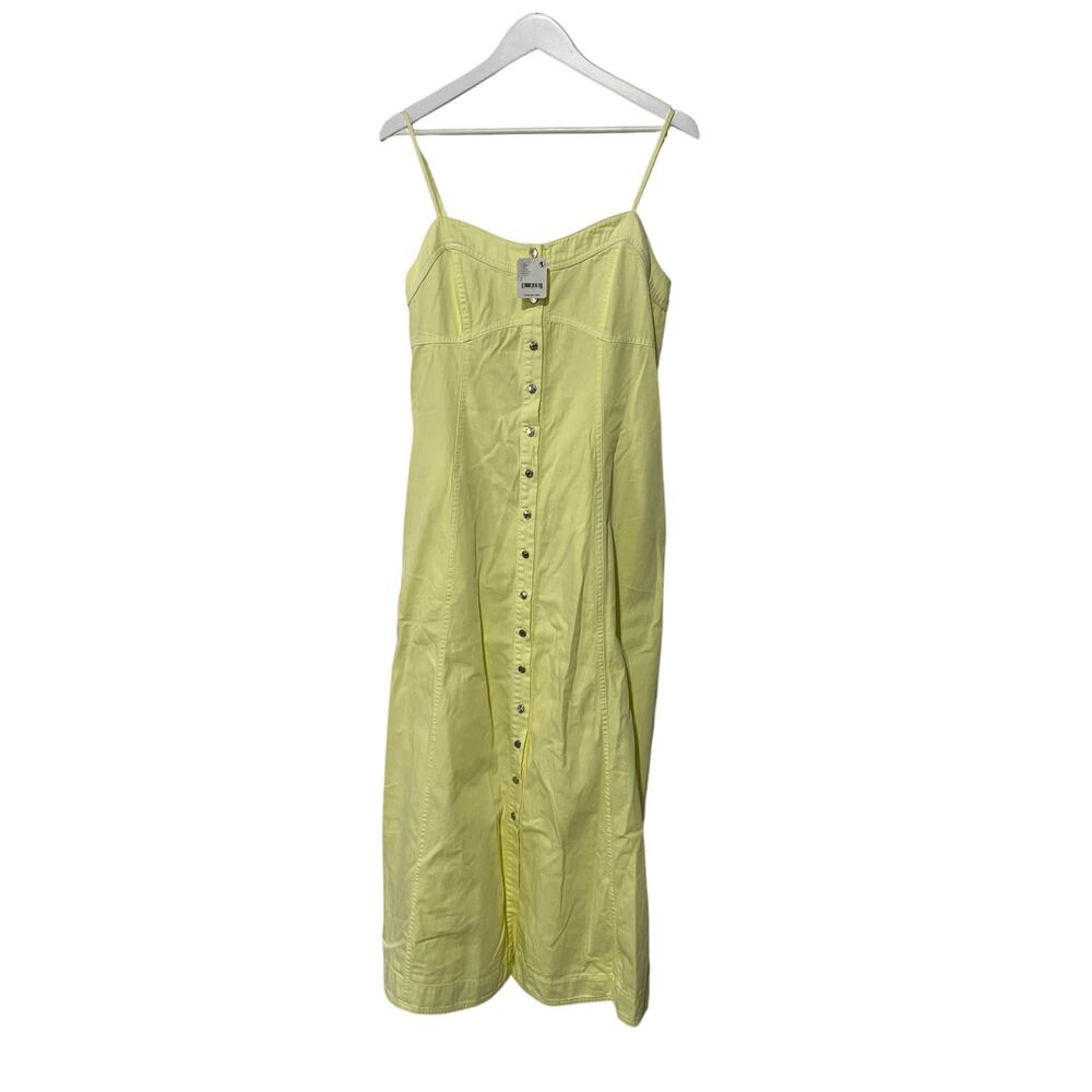 FREE PEOPLE WOMENS SIZE LARGE JUST JILL MAXI DRESS YELLOW BOHO NEW - Picture 5 of 13